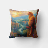 Tuscan Sunset with a Ginger Cat クッション (裏面)