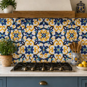 Tuscan Verve Vibrant Scrollwork  Mediterranean  タイル