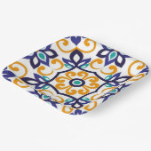 Tuscan Verve Vibrant Scrollwork Mediterranean ペーパープレート (傾斜あり)