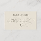 Tuscan Villa Calligraphy Place Cards プレイスカード (裏面)