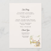 Tuscan Villa Wedding Program Elegant Italy プログラム (裏面)