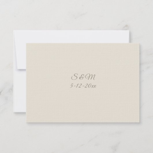 Tuscan Villa Wedding RSVP card (裏面)