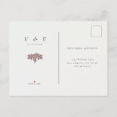 Tuscan Vineyard Terracotta Save the Date Card 案内ポストカード (裏面)