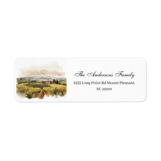 Tuscan Vineyard Wedding  ラベル (正面)