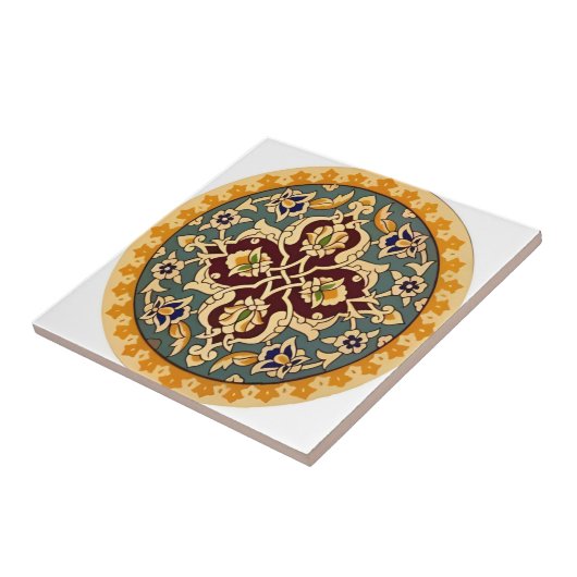 tuscan yellow green flower pattern tiles タイル (側面)