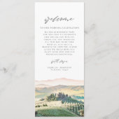 TUSCANY宛先ウェルカムレターのタイムライン メニュー (正面)