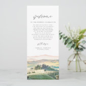 TUSCANY宛先ウェルカムレターのタイムライン メニュー (スタンド正面)