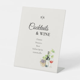 Tuscany Cocktails & Wine Wedding Bar 台座サイン