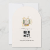 Tuscany Italy Arched Destination Wedding 招待状 (裏面)
