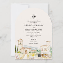 Tuscany Italy Arched Destination Wedding
