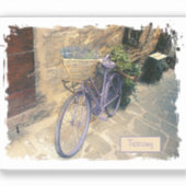 Tuscany. Italy. Cortona. Bicycle. シール (正面)
