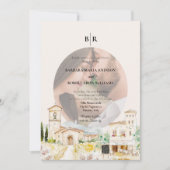 Tuscany Italy Destination Photo Wedding 招待状 (正面)
