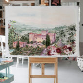 Tuscany Italy | Illustrated Wedding  三つ折り招待状