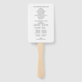 Tuscany Italy Lemons Watercolor Wedding Program ハンドファン (裏面)