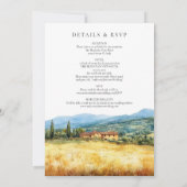 Tuscany Italy Rustic Country All In One Wedding 招待状 (裏面)