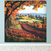 Tuscany Italy Vineyard Landscape Stretched Canvas  キャンバスプリント (インサイチュ (ウッドフロア))