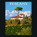 Tuscany, Italy Vintage Travel Poster ポスター<br><div class="desc">Tuscany,  Italy Vintage Travel Poster</div>