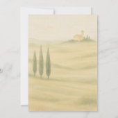 Tuscany Italy Watercolor Destination Wedding  招待状 (裏面)
