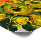 TUSCANY LANDSCAPE WITH SUNFLOWERS ポスター (角)