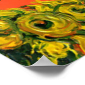 TUSCANY LANDSCAPE WITH SUNFLOWERS ポスター (角)