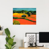 TUSCANY LANDSCAPE WITH SUNFLOWERS ポスター (ホームオフィス)