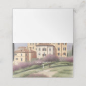 Tuscany Watercolor Italy Destination Wedding プレイスカード (外部開封)