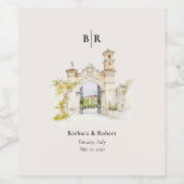 Tuscany Wedding ワインラベル (シングルラベル)