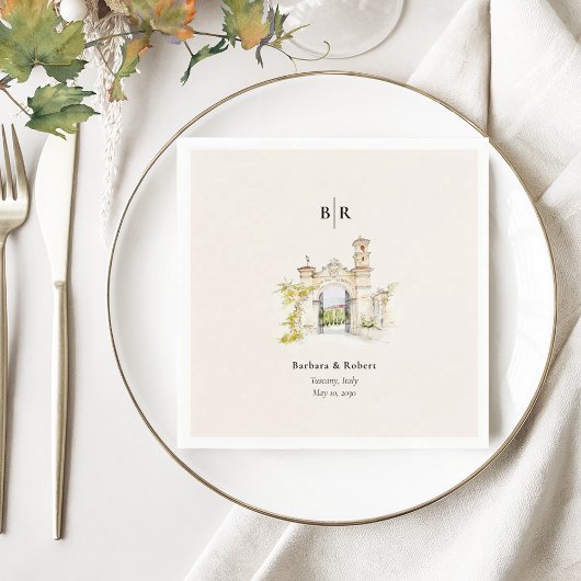 Tuscany Wedding Cocktail スタンダードカクテルナプキン