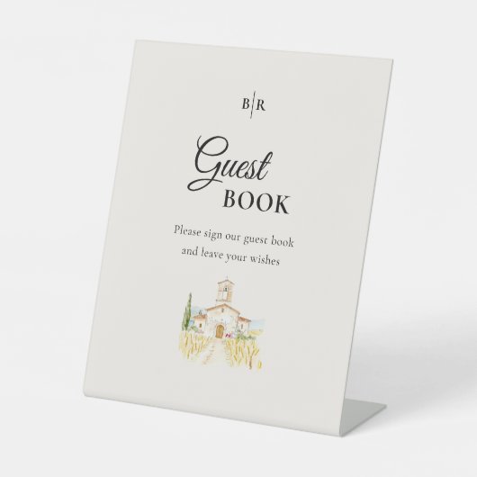 Tuscany Wedding Guest Book 台座サイン (正面)