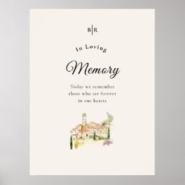 Tuscany Wedding In Loving Memory Sign Poster ポスター
