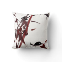 Tuschekunst mit Schnecke und Rotem Bambus