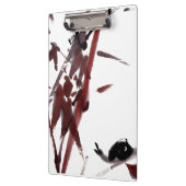 Tuschekunst mit Schnecke und Rotem Bambus クリップボード (左)