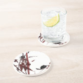 Tuschekunst mit Schnecke und Rotem Bambus コースター (側面)