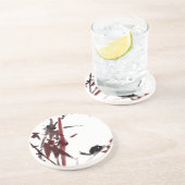 Tuschekunst mit Schnecke und Rotem Bambus コースター (側面)