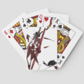 Tuschekunst mit Schnecke und Rotem Bambus トランプ (裏面)