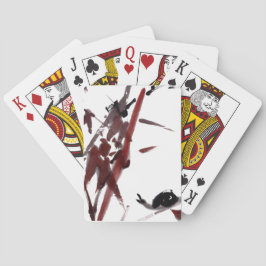 Tuschekunst mit Schnecke und Rotem Bambus トランプ