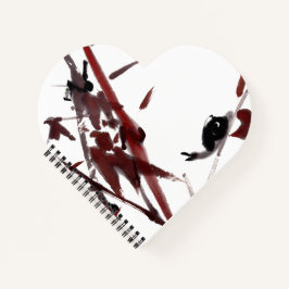 Tuschekunst mit Schnecke und Rotem Bambus ノートブック