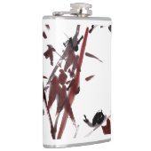 Tuschekunst mit Schnecke und Rotem Bambus フラスク (右)