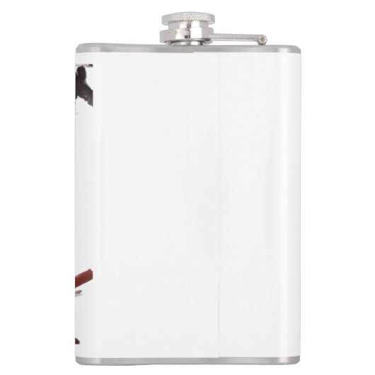 Tuschekunst mit Schnecke und Rotem Bambus フラスク (裏面)