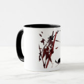 Tuschekunst mit Schnecke und Rotem Bambus マグカップ (正面左)