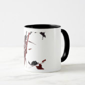 Tuschekunst mit Schnecke und Rotem Bambus マグカップ (正面右)