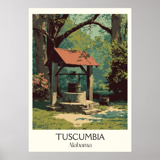 Tuscumbia Alabama Wishing Well ポスター (正面)