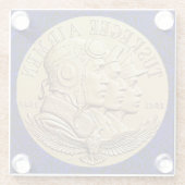TUSKEGEEのパイロットの硬貨 ガラスコースター (裏面)
