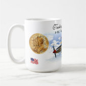 Tuskegeeのパイロット- P-51Cのパイロット コーヒーマグカップ (左)