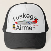 TuskegeeのパイロットP-51の赤はムスタングの後につきます キャップ (正面)
