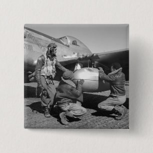 Tuskegee Airmen 1945年 缶バッジ