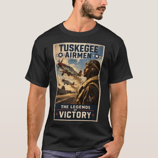 Tuskegee Airmen "Legends of Victory" Tribute Tシャツ (正面)