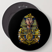 TutファラオのTutankhamunエジプトの王 缶バッジ (正面&裏面)