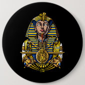 TutファラオのTutankhamunエジプトの王 缶バッジ (正面)