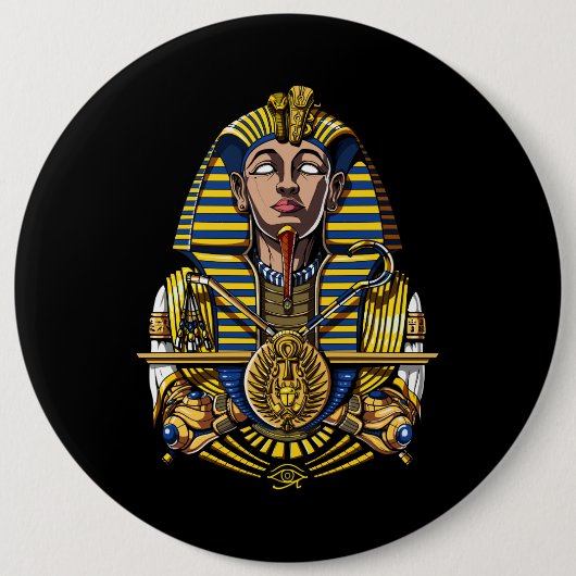 TutファラオのTutankhamunエジプトの王 缶バッジ (正面)